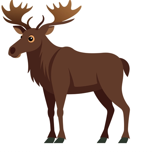 Jungle Safari Majestic Moose Transparent Sticker